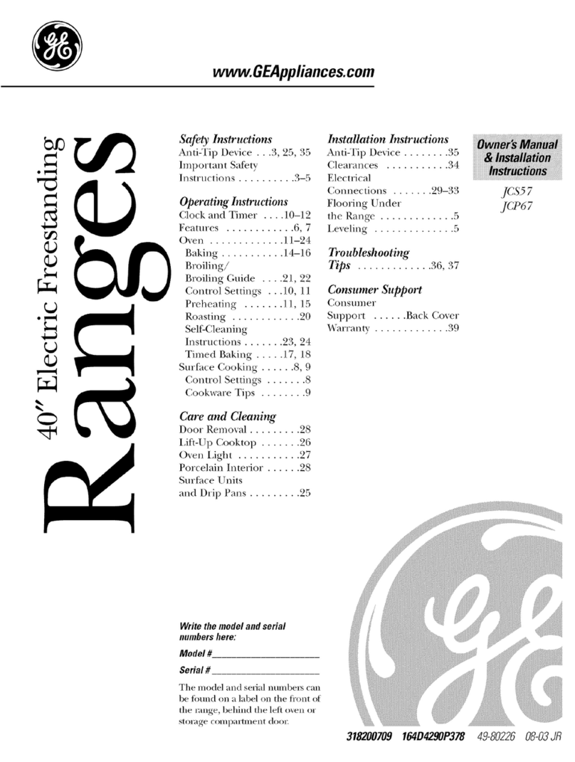 GE JCS57 Mode d'emploi
