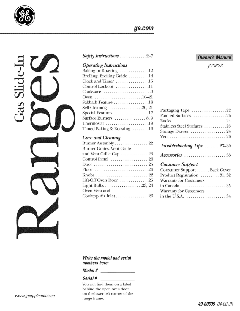 GE JGSP28 Manuel utilisateur