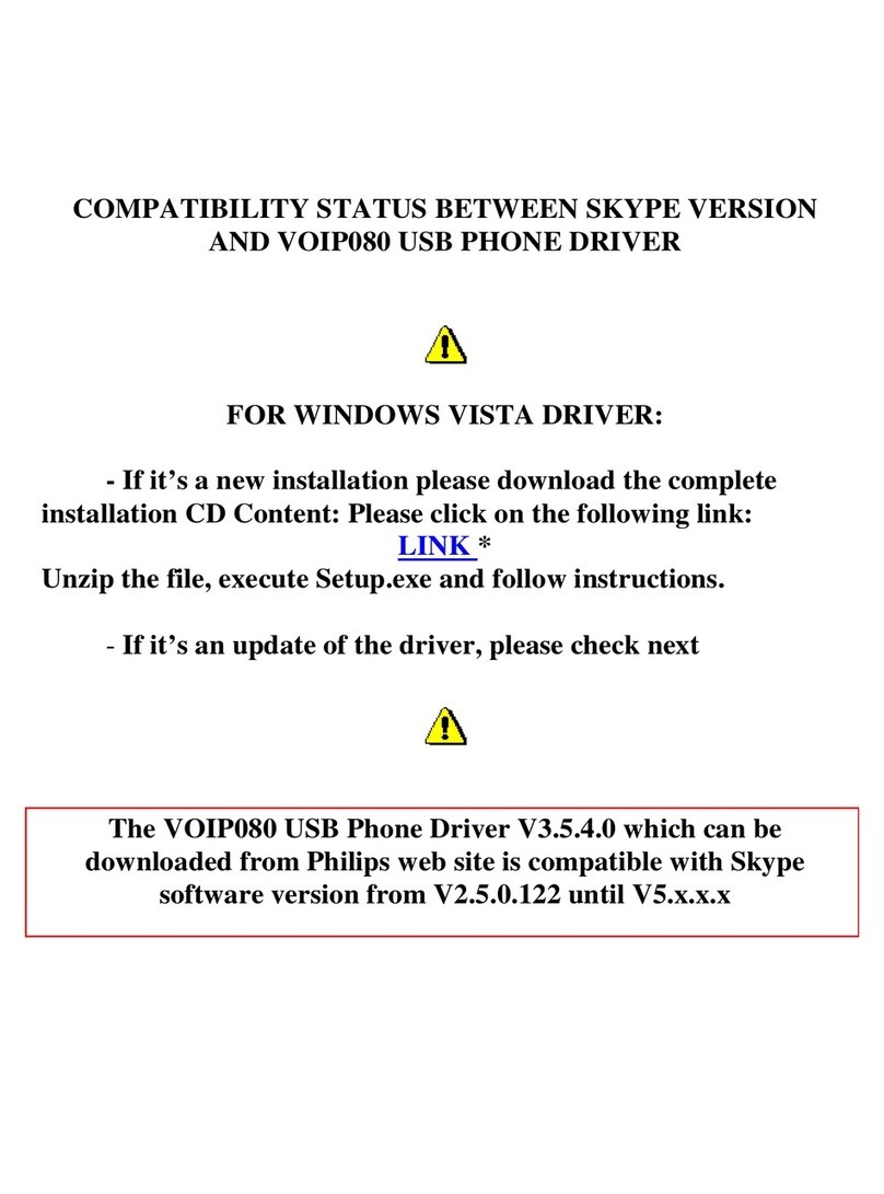 Philips VOIP080 Manuel utilisateur