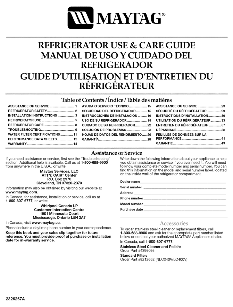 Maytag MSD2269KEB02 Manuel utilisateur