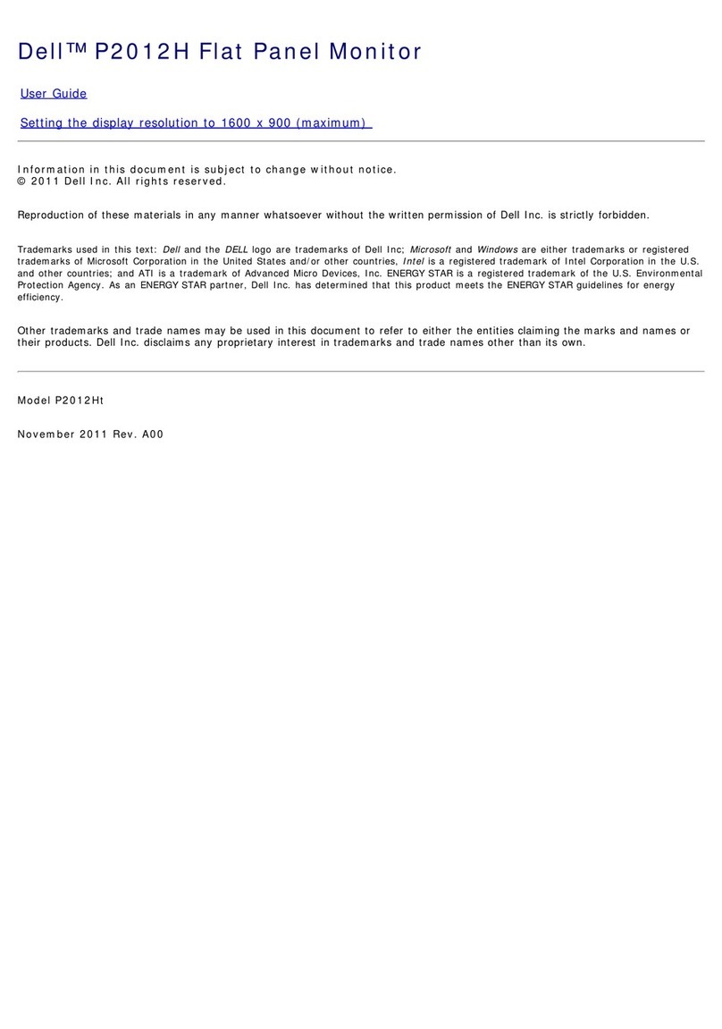 Dell P2012H Manuel utilisateur