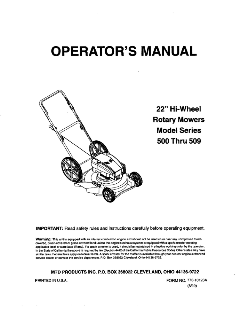 MTD 500 Series Manuel utilisateur