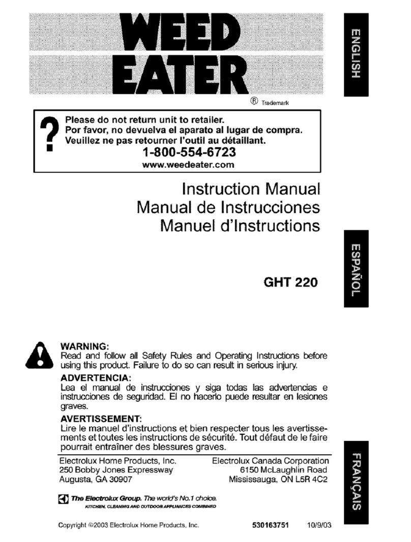 Weed Eater GHT 220 LE Manuel utilisateur
