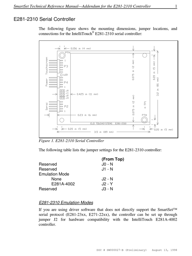 Elo TouchSystems IntelliTouch E281-2310 Manuel du produit
