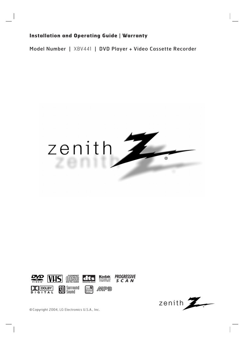 Zenith XBV441 Guide d'installation