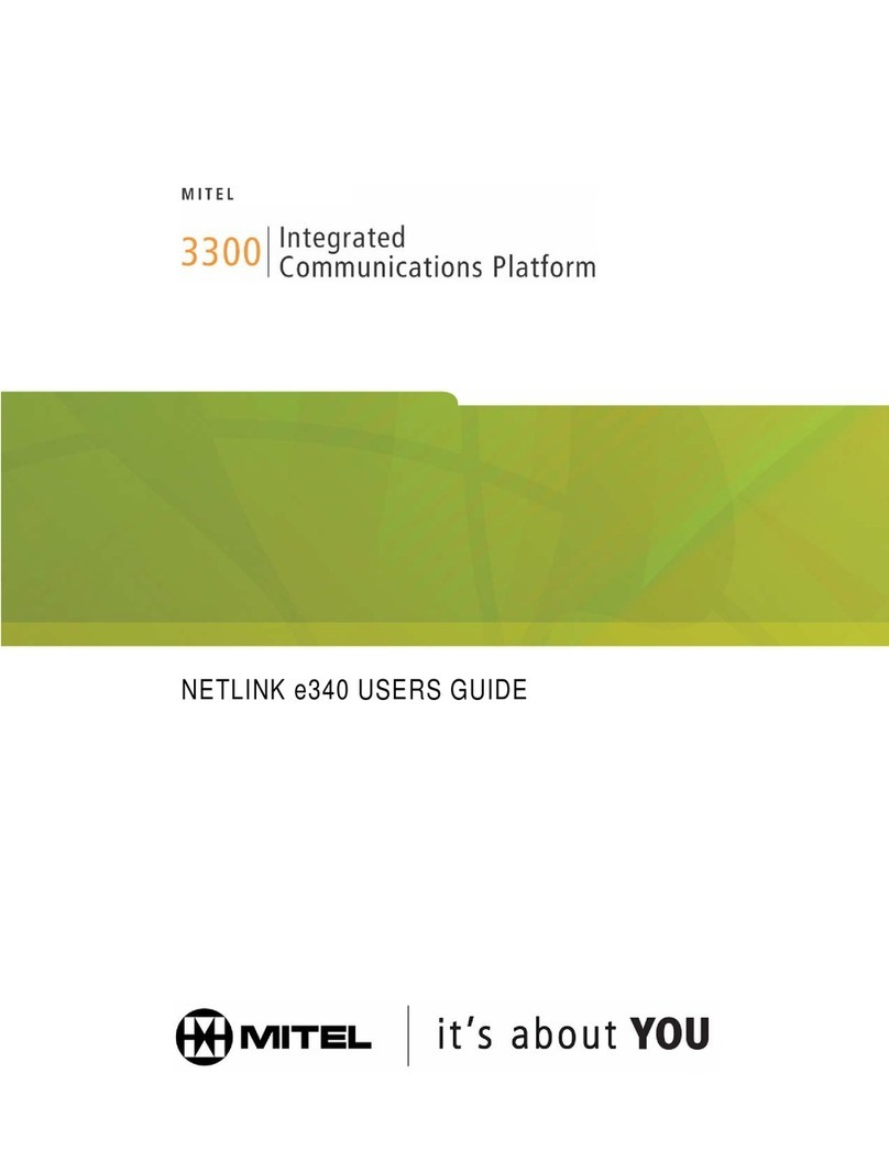 Mitel NETLINK e340 Manuel utilisateur