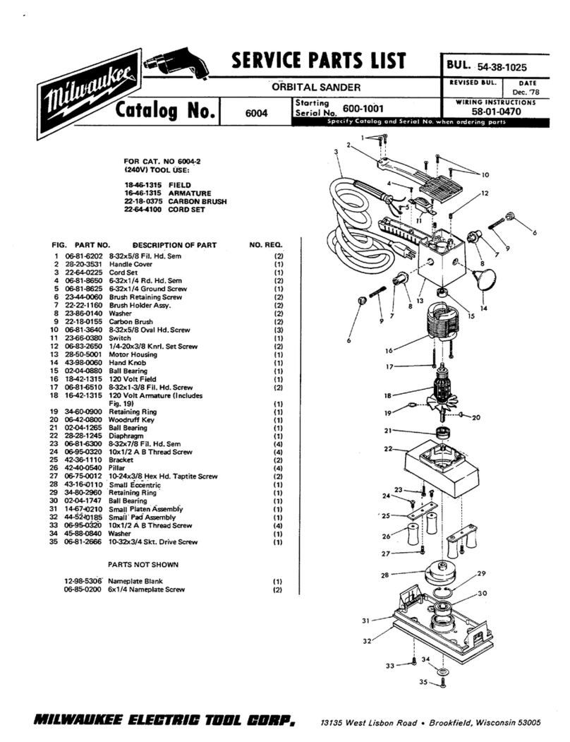 Milwaukee 6004 Mode d’emploi