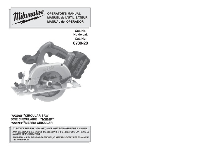 Milwaukee V28 Sawzall Manuel utilisateur