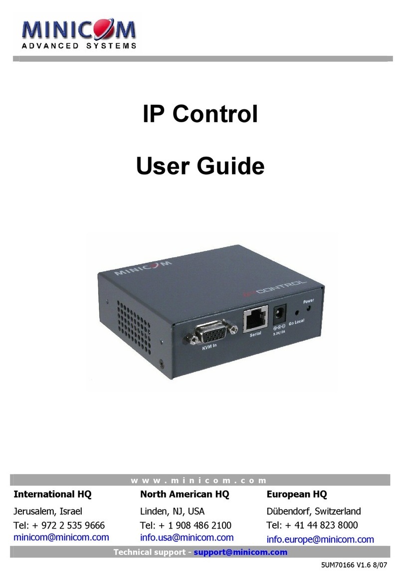 Minicom IP Control Manuel utilisateur Minicom IP Control Manuel utilisateur