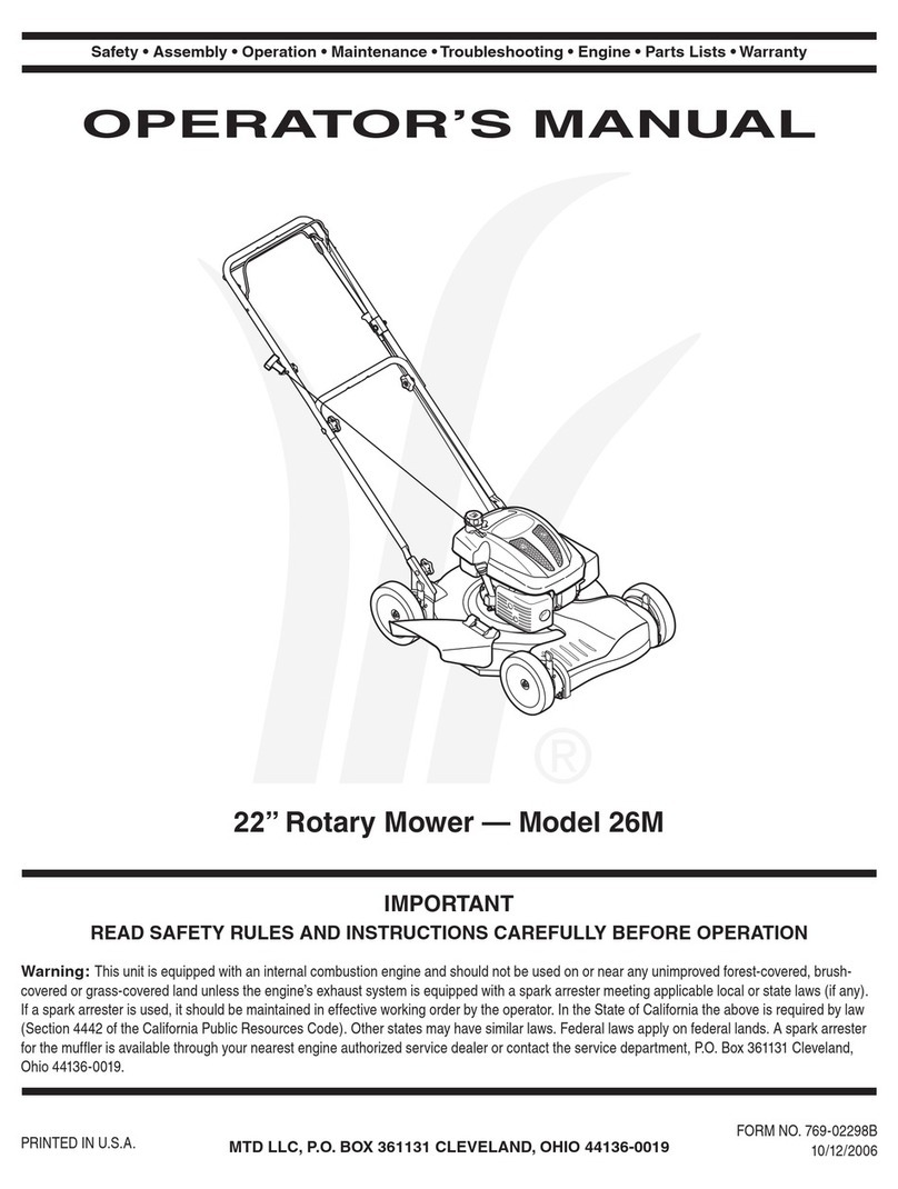 MTD 26M Manuel utilisateur
