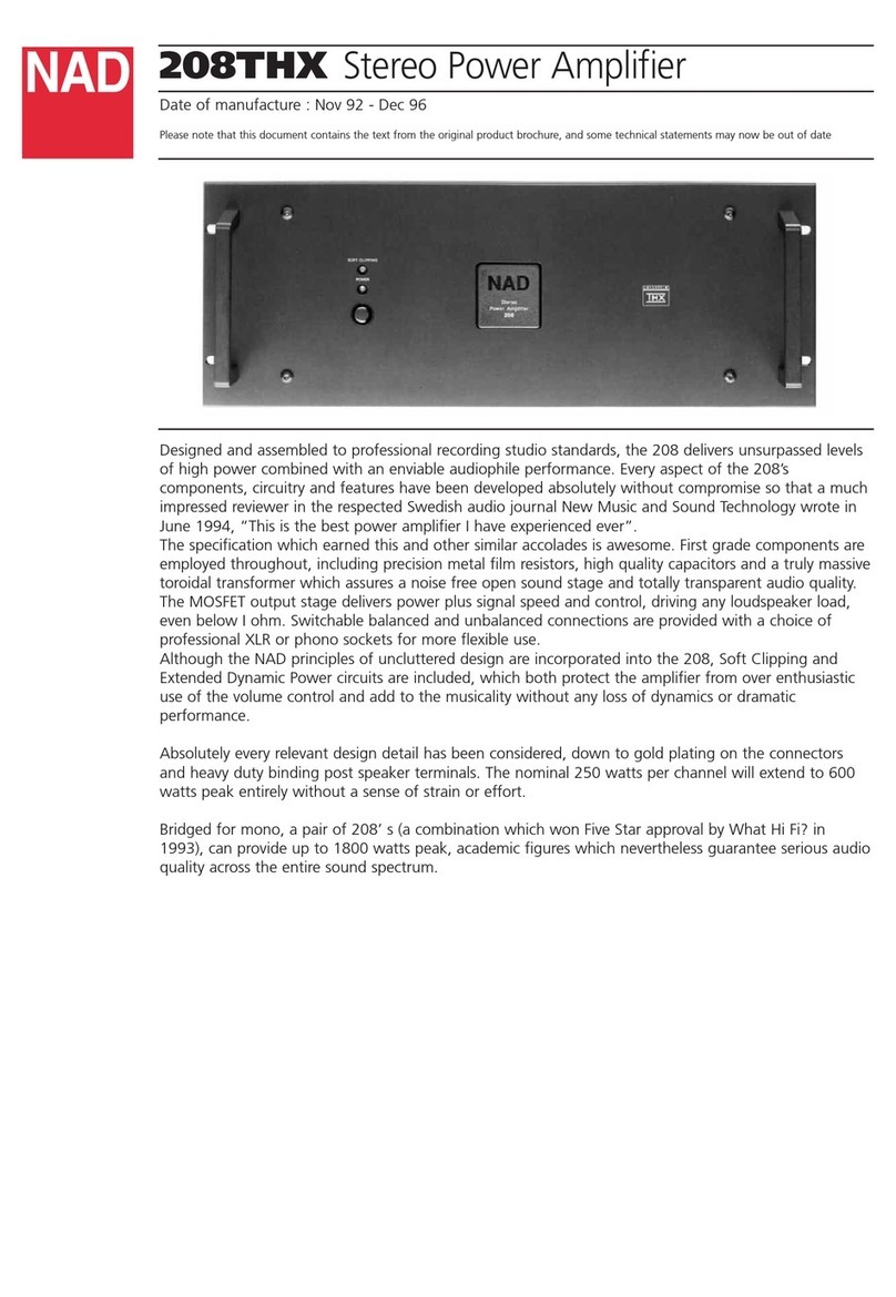 NAD 208THX Manuel utilisateur