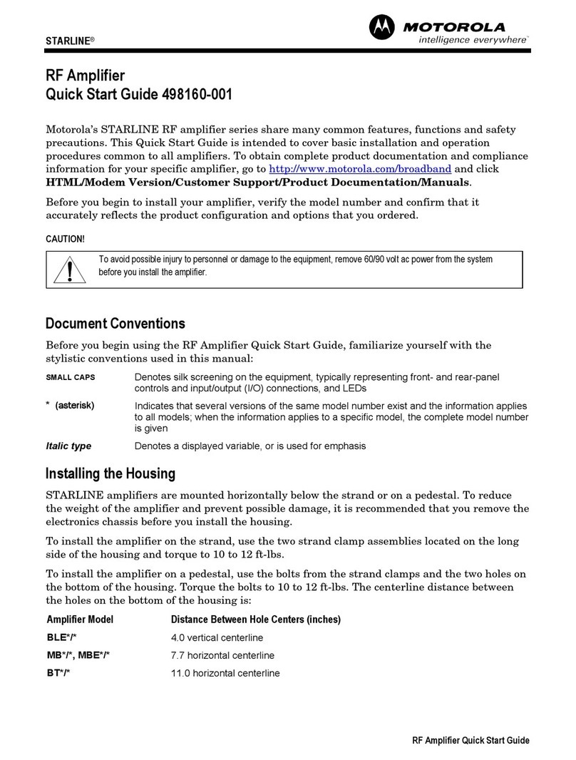 Motorola RF Amplifier Manuel utilisateur Motorola RF Amplifier Manuel utilisateur