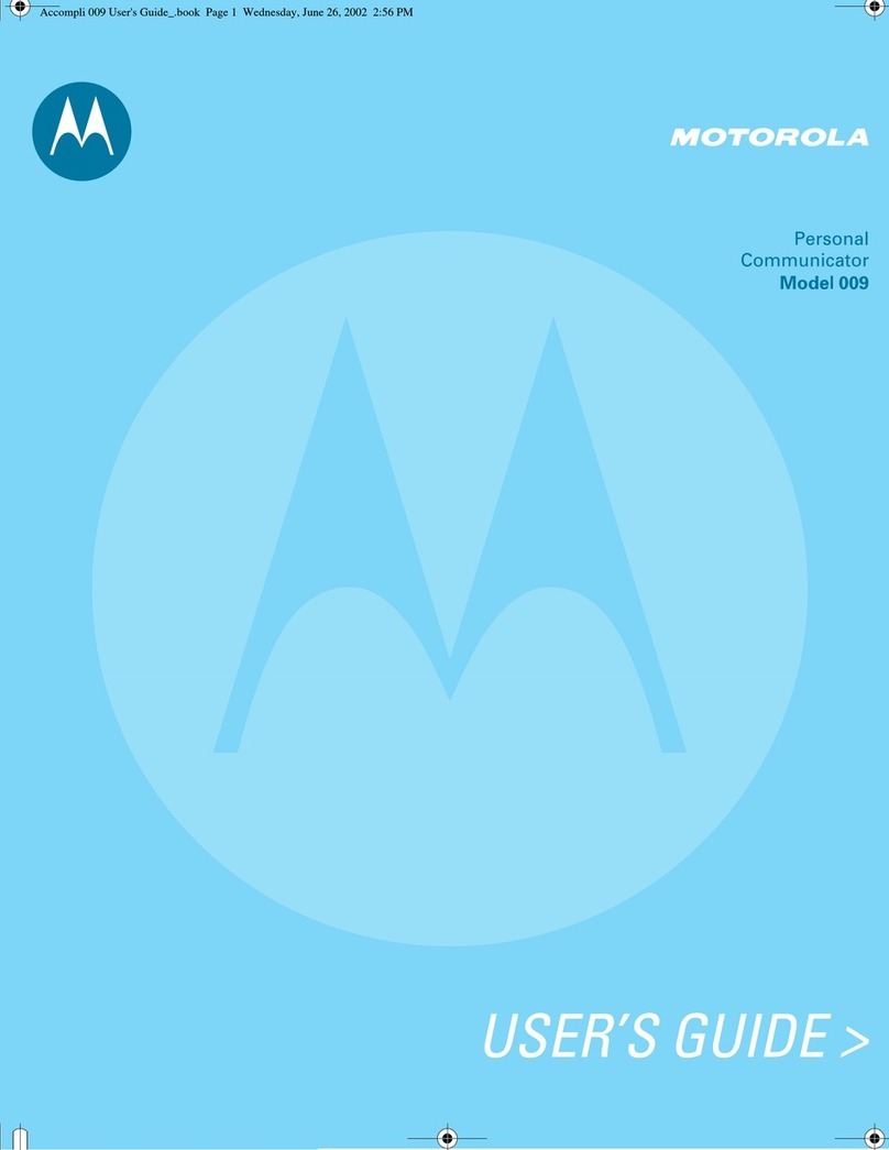 Motorola Accompli 009 Manuel utilisateur