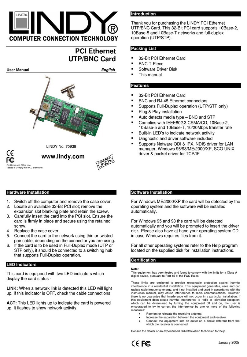 Lindy 70939 Manuel utilisateur Lindy 70939 Manuel utilisateur