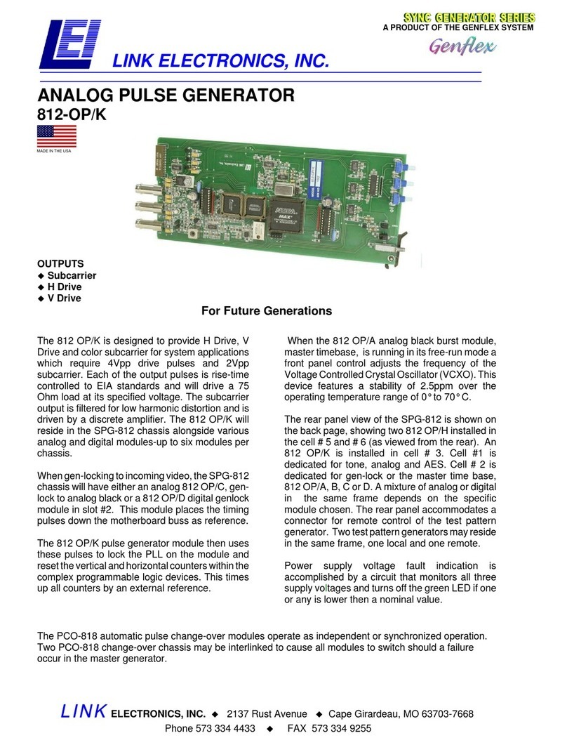 Link electronics Genflex 812-OP/K Manuel utilisateur