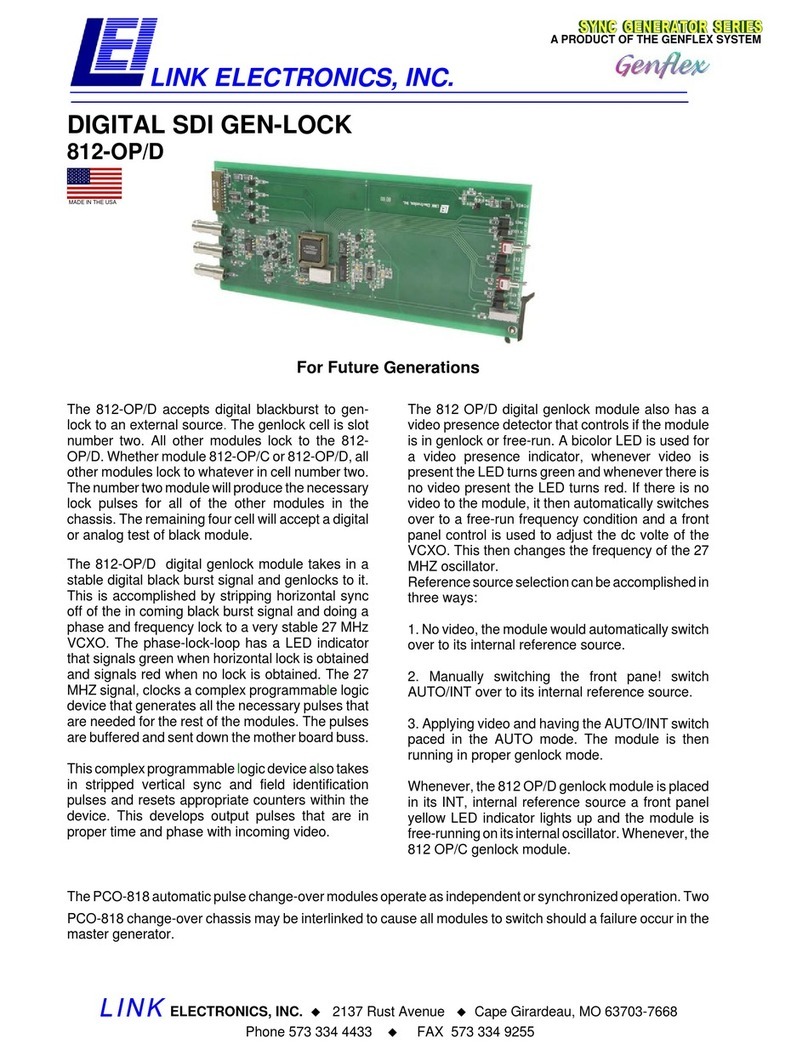 Link electronics Genflex 812-OP/D Manuel utilisateur