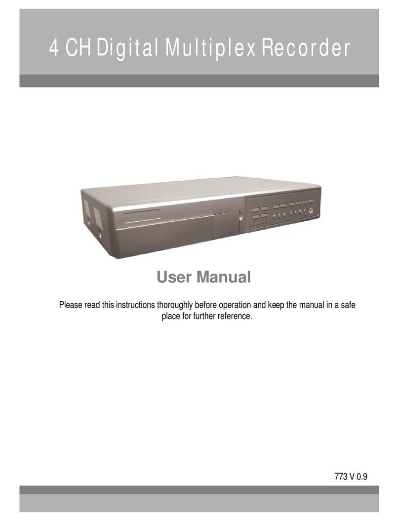 Maxtor 4 CH Digital Multiplex Recorder Manuel utilisateur Maxtor 4 CH Digital Multiplex Recorder Manuel utilisateur