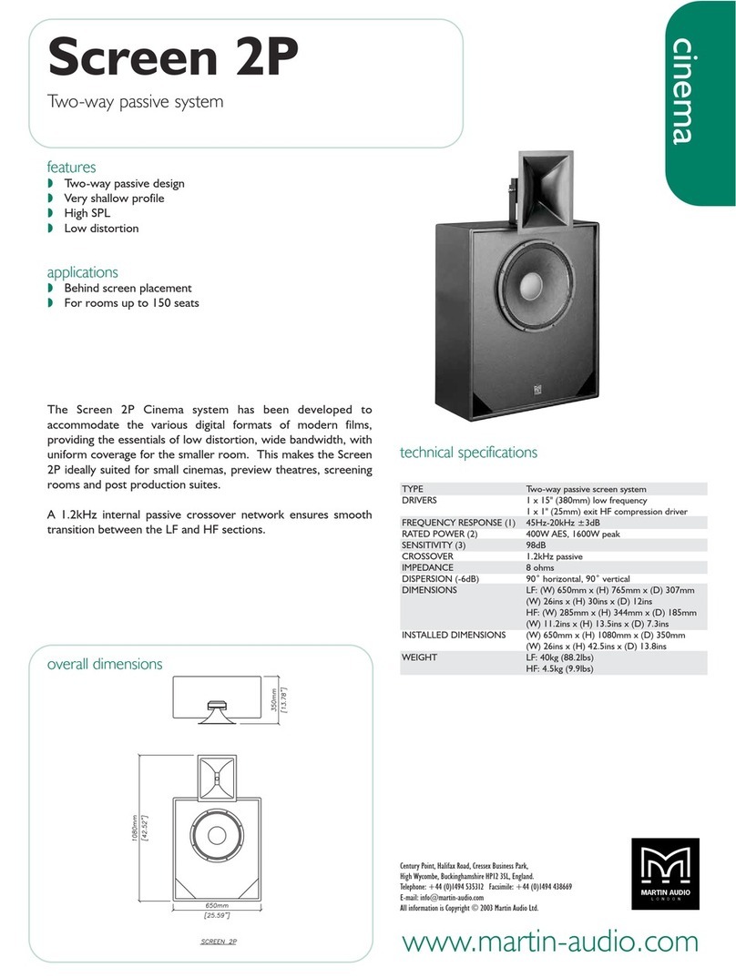 Martin Audio Two-way Passive System Screen 2P Manuel utilisateur Martin Audio Two-way Passive System Screen 2P Manuel utilisateur