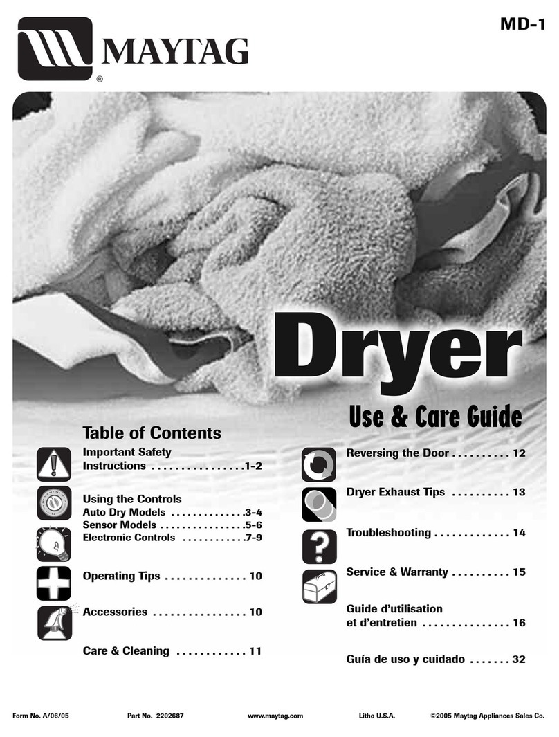 Maytag MD-1 Manuel utilisateur