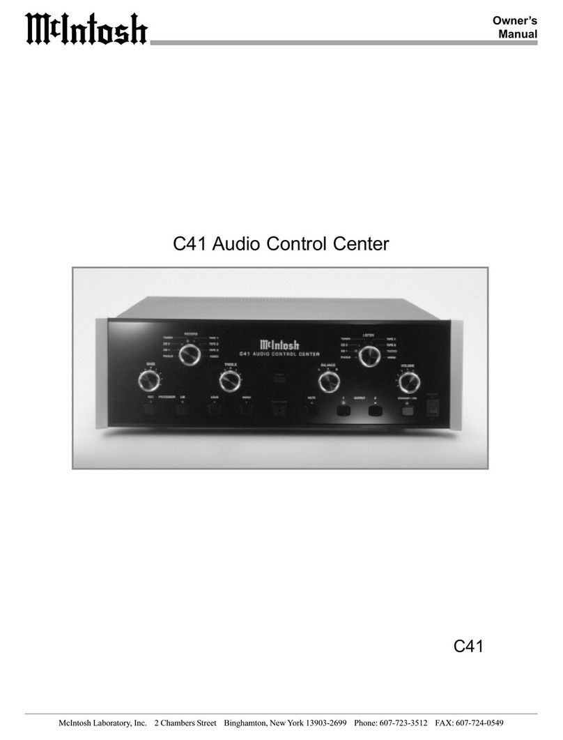 McIntosh C41 Manuel utilisateur