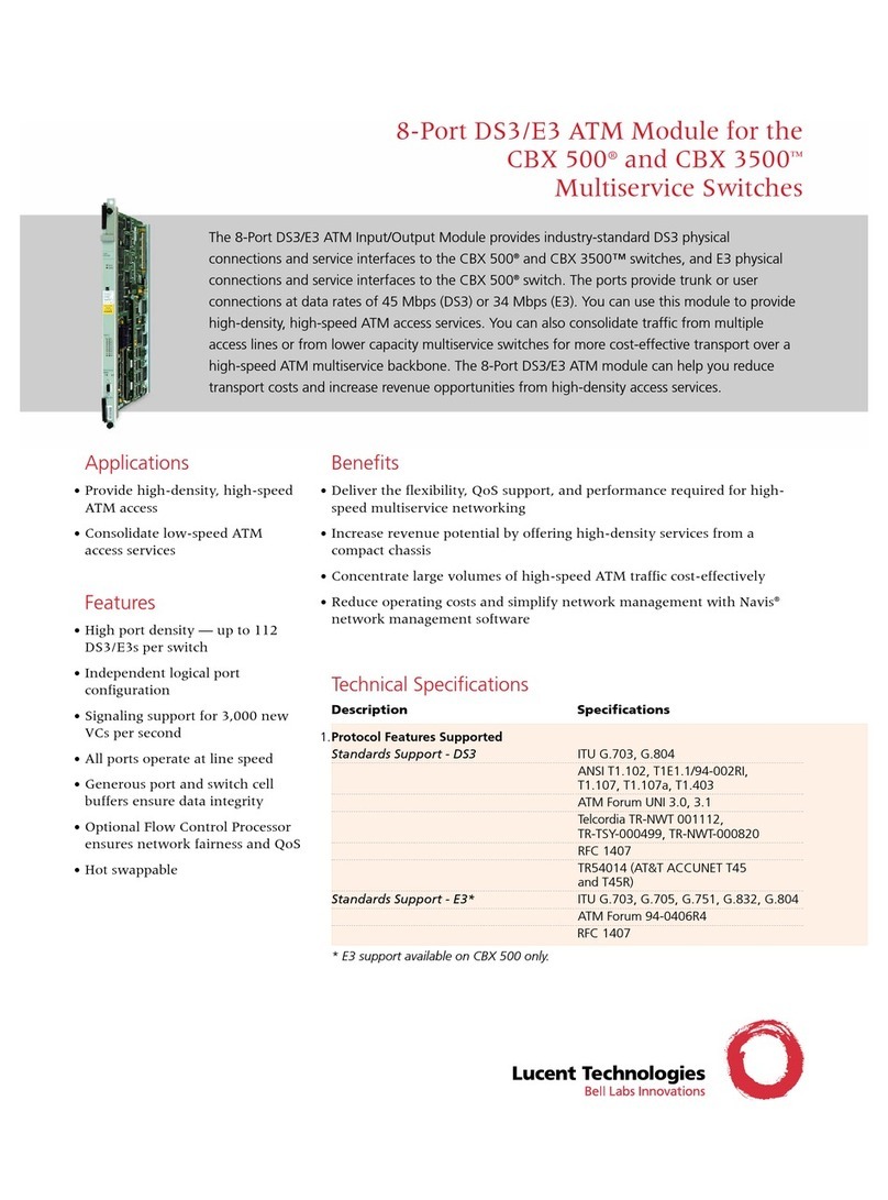 Lucent Technologies ATM Module 8-Port DS3/E3 Manuel utilisateur