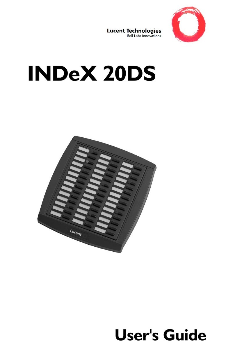 Lucent Technologies INDeX 20DS Turret Manuel utilisateur