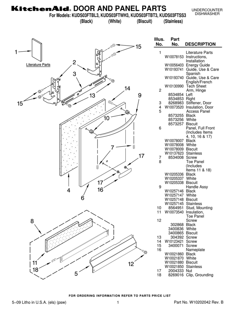 KitchenAid KUDS03FTBL3 Manuel utilisateur
