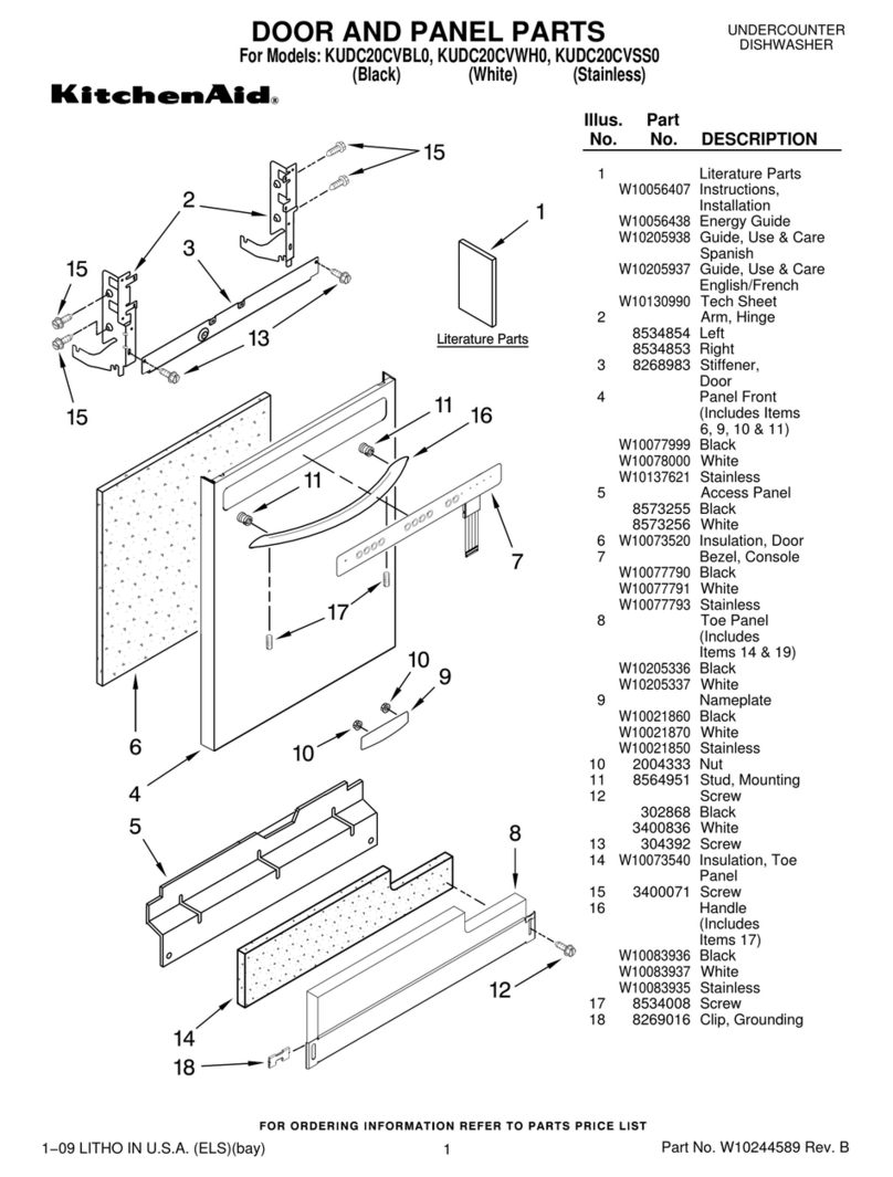 KitchenAid KUDC20CVBL0 Manuel utilisateur KitchenAid KUDC20CVBL0 Manuel utilisateur