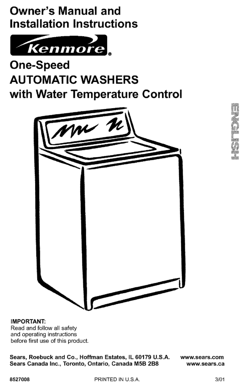 Kenmore Washer Mode d'emploi
