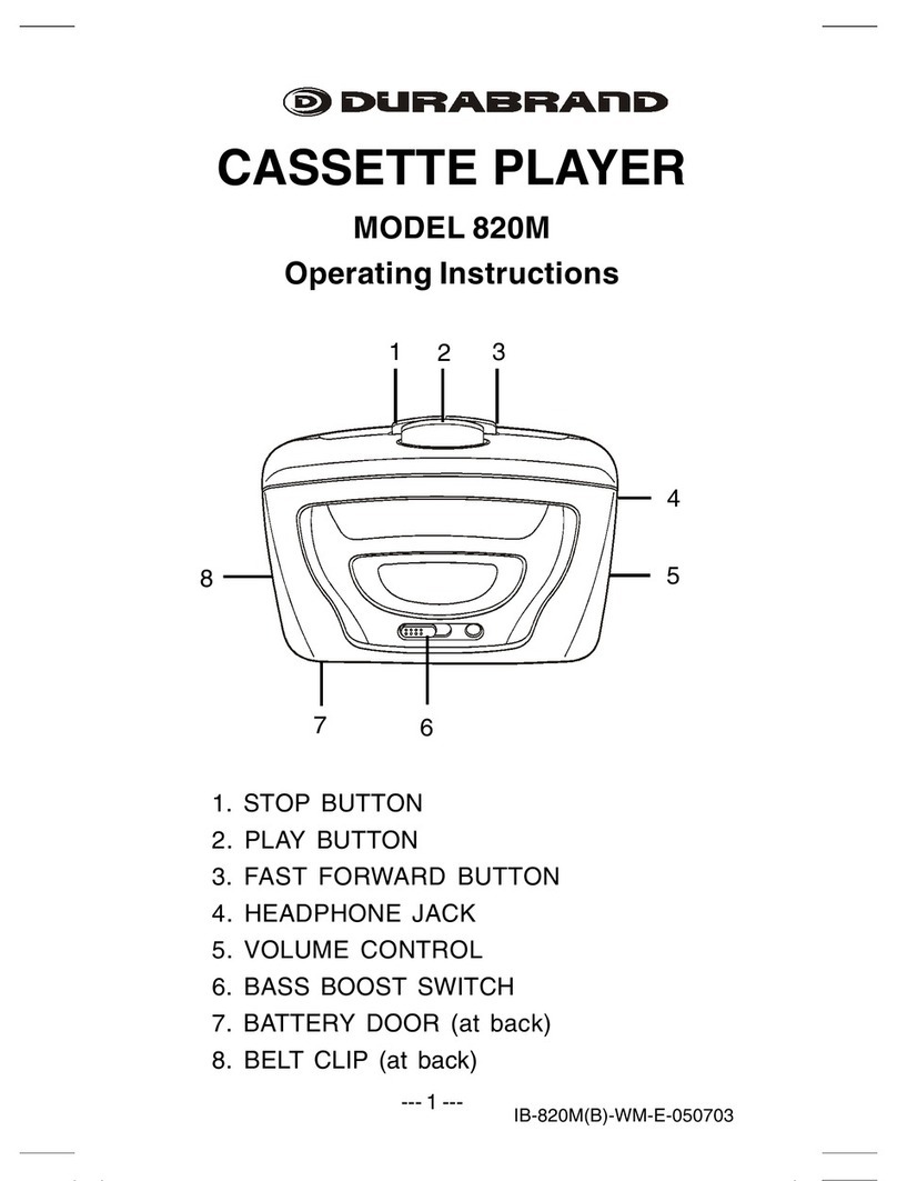 Durabrand 820M Manuel utilisateur