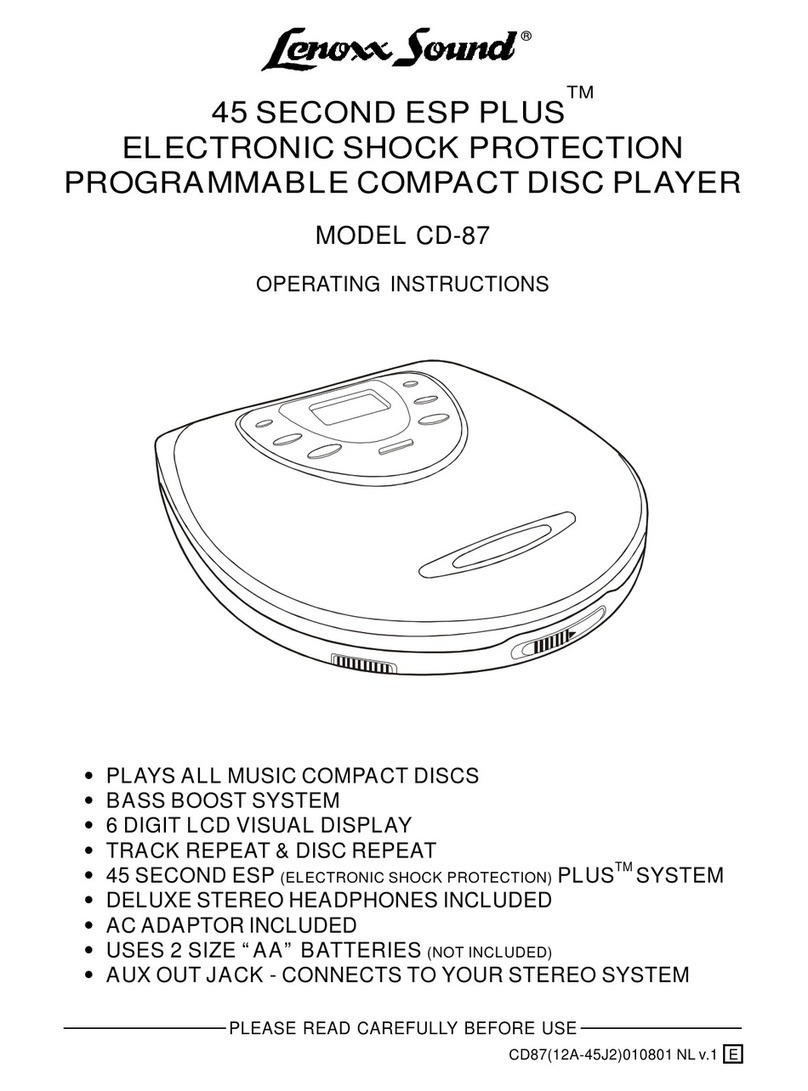 Lenoxx CD-87 Manuel utilisateur