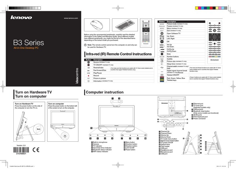 Lenovo IdeaCentre B3 Series Manuel utilisateur