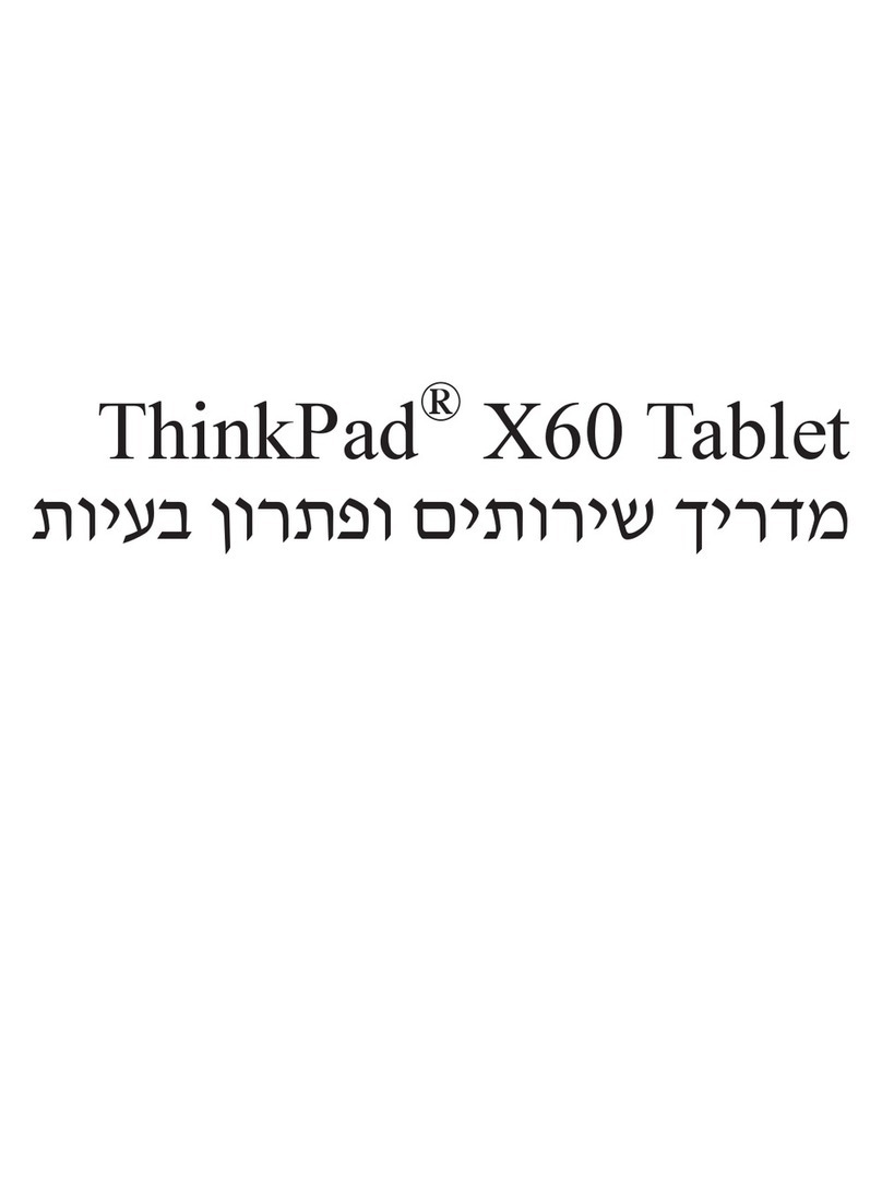 Lenovo ThinkPad X60 Tablet Manuel utilisateur