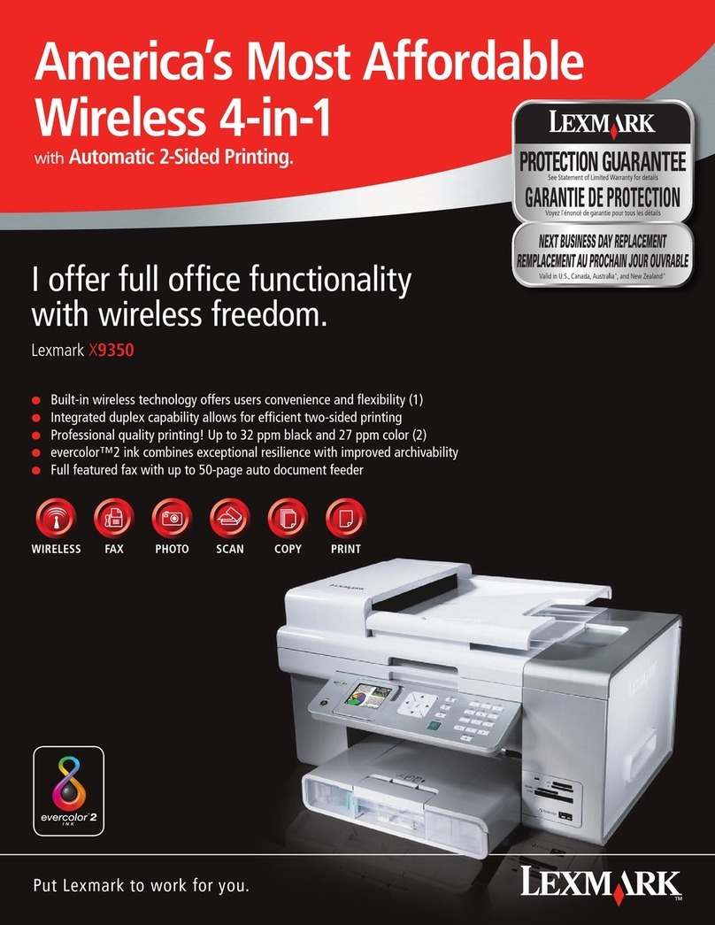 Lexmark x9350 Manuel utilisateur