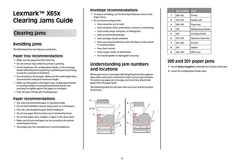 Lexmark X65X series Manuel utilisateur