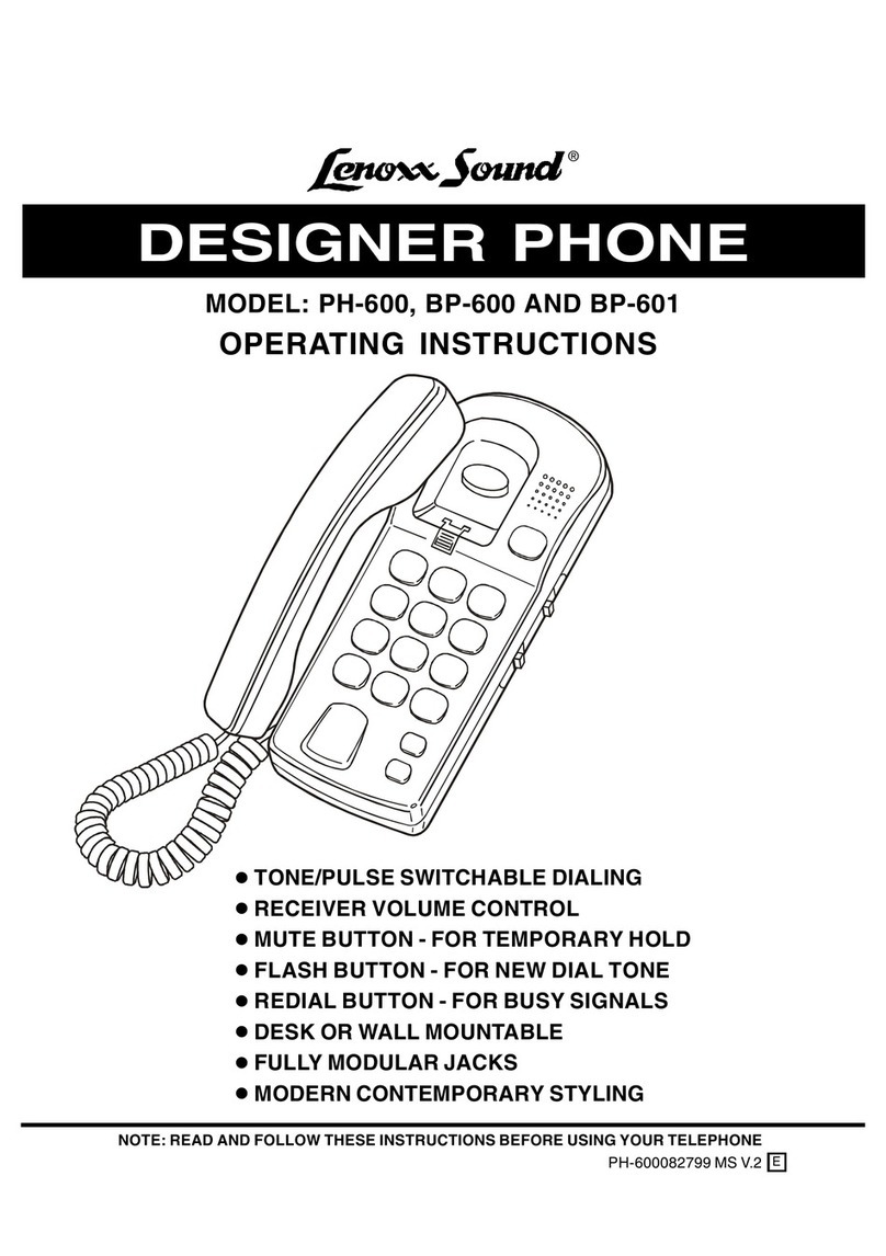 Lenoxx 601 Manuel utilisateur Lenoxx 601 Manuel utilisateur
