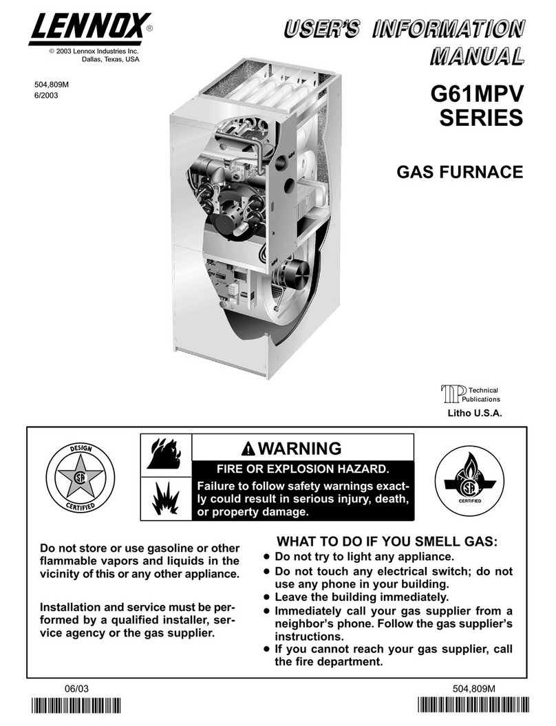 Lennox G61MPV Series Mode d’emploi
