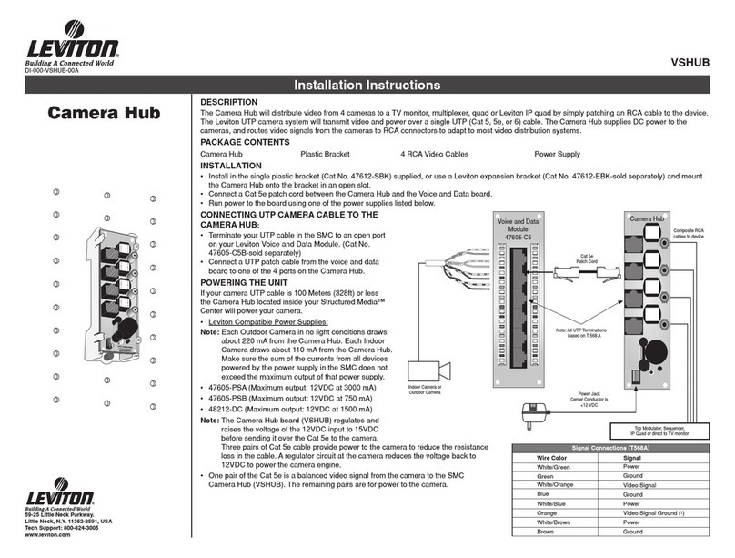 Leviton VSHUB Manuel utilisateur