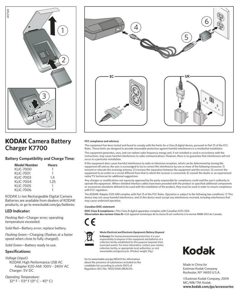 Kodak KLIC-7000 Manuel utilisateur