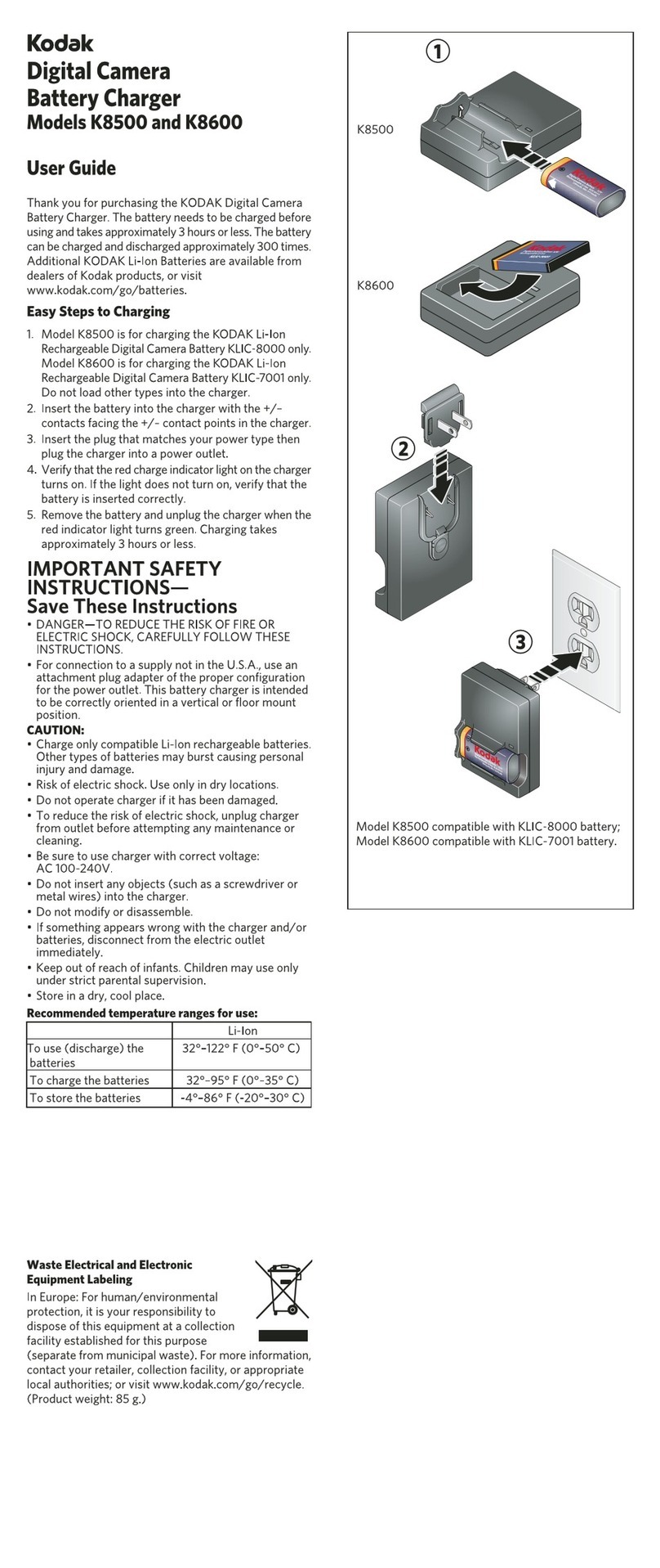 Kodak K8500 Manuel utilisateur