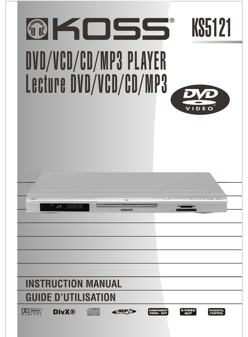 Koss 525p Manuel utilisateur