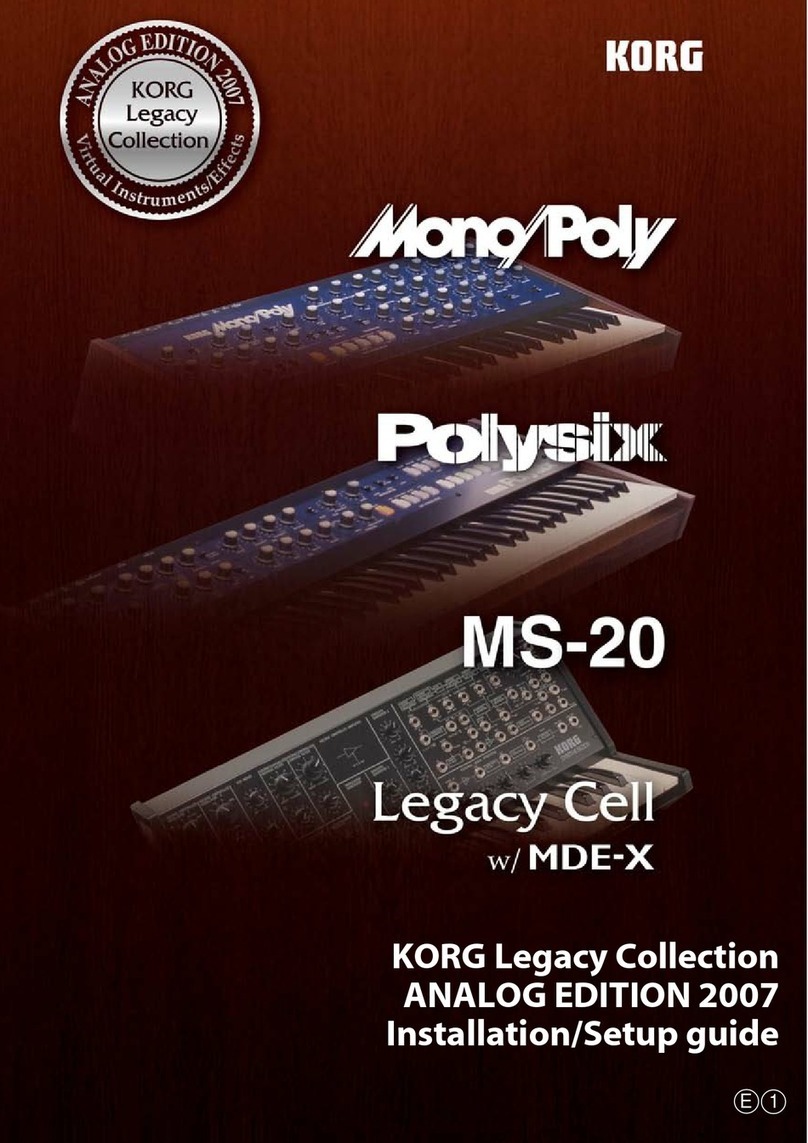 Korg MONOPOLY POLYSIX MS-20 Manuel utilisateur