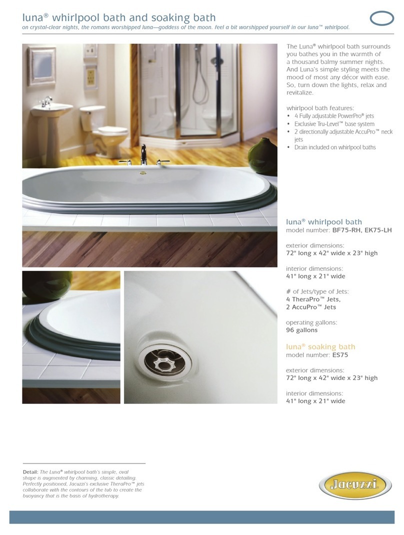 Jacuzzi Luna BF75-RH Manuel utilisateur