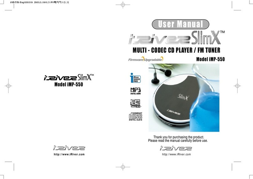 IRiver SlimX iMP-350 Manuel utilisateur
