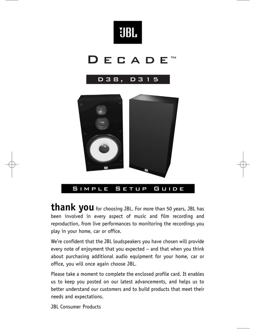 JBL Decade D38 Manuel utilisateur