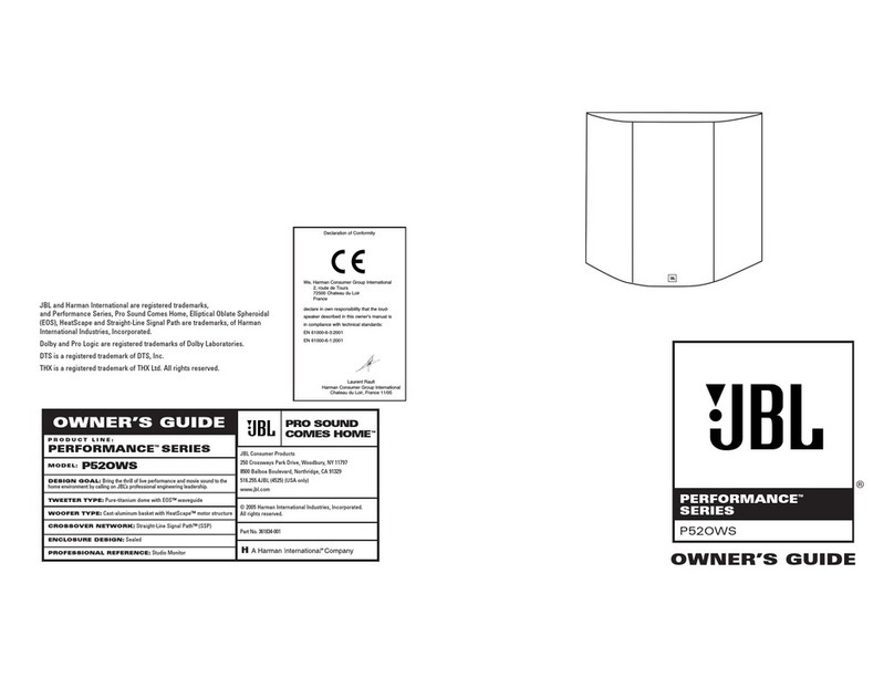 JBL P52OWS Manuel utilisateur