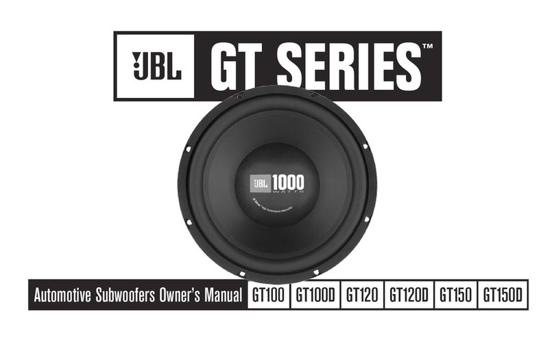 JBL GT100 Manuel utilisateur