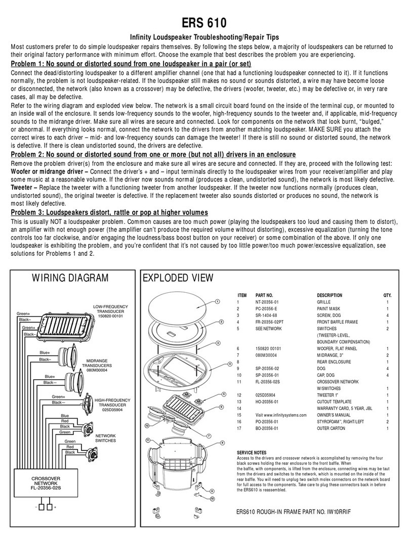 Infinity ERS 610 Mode d'emploi