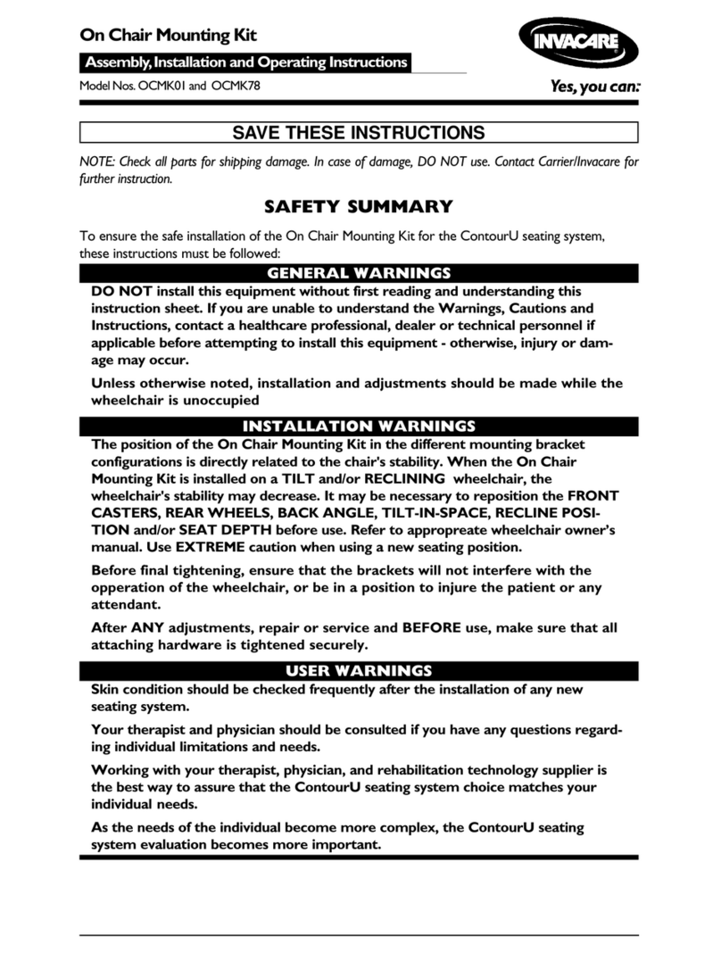 Invacare OCMK01 Instructions de montage