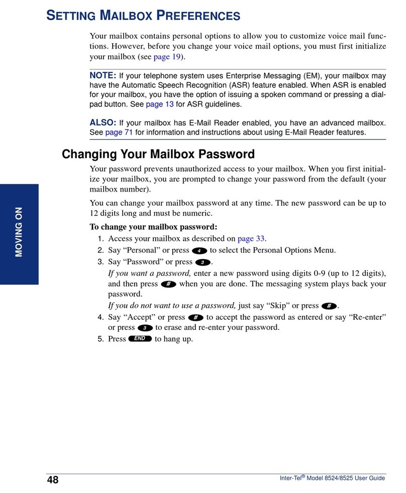 intertel 8524 Manuel utilisateur